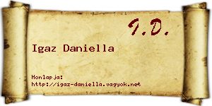 Igaz Daniella névjegykártya